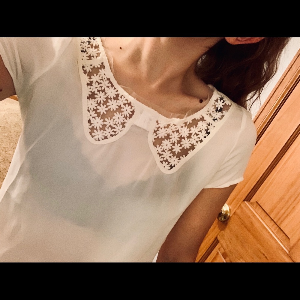 Lauren Conrad Embroidered Blouse